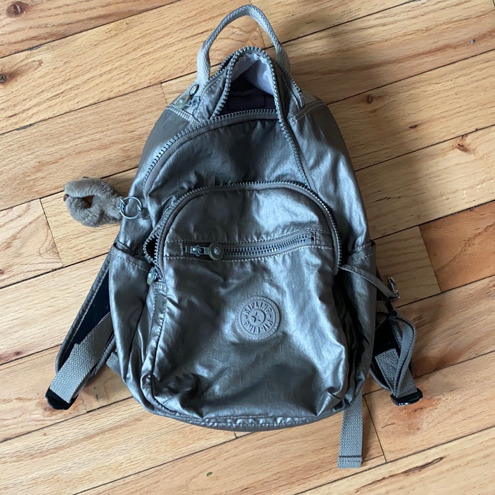 Kipling Pewter Backpack